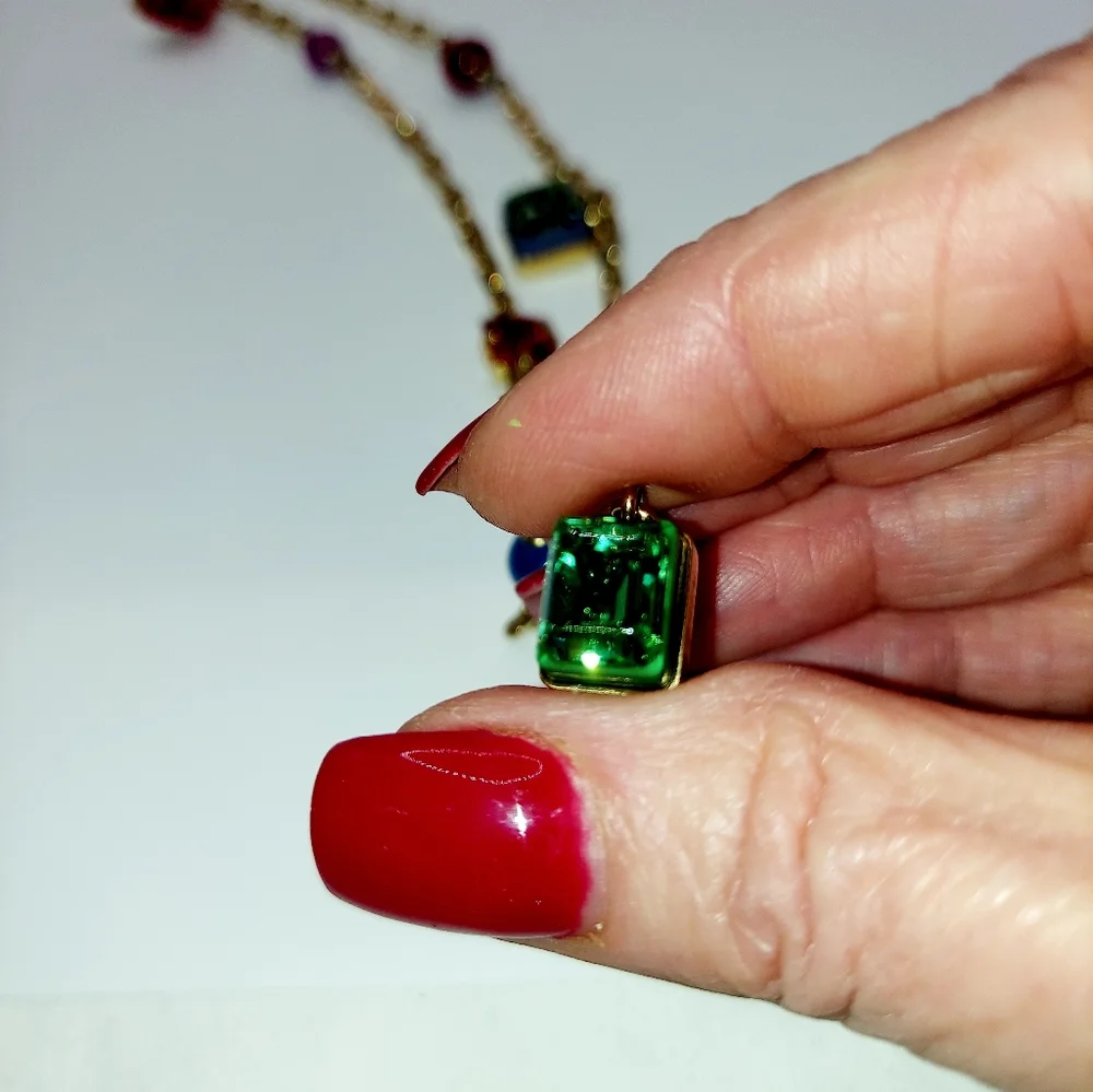 Louis Vuitton Sautoir Plastron Cosmopolotian Lng Necklace W Multi Colored Charms
